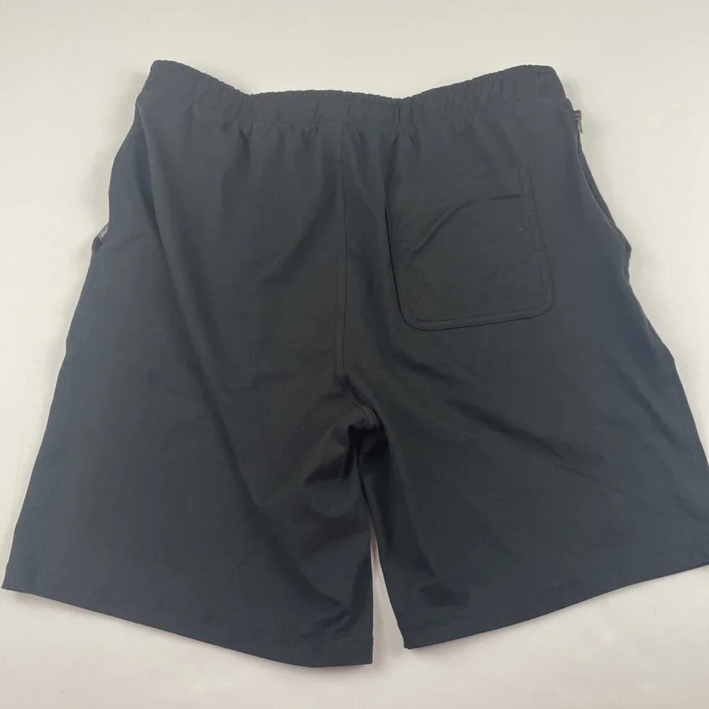 Eddie Bauer Lounge Shorts Men’s M Black Athletic Poly Stretch Pull On